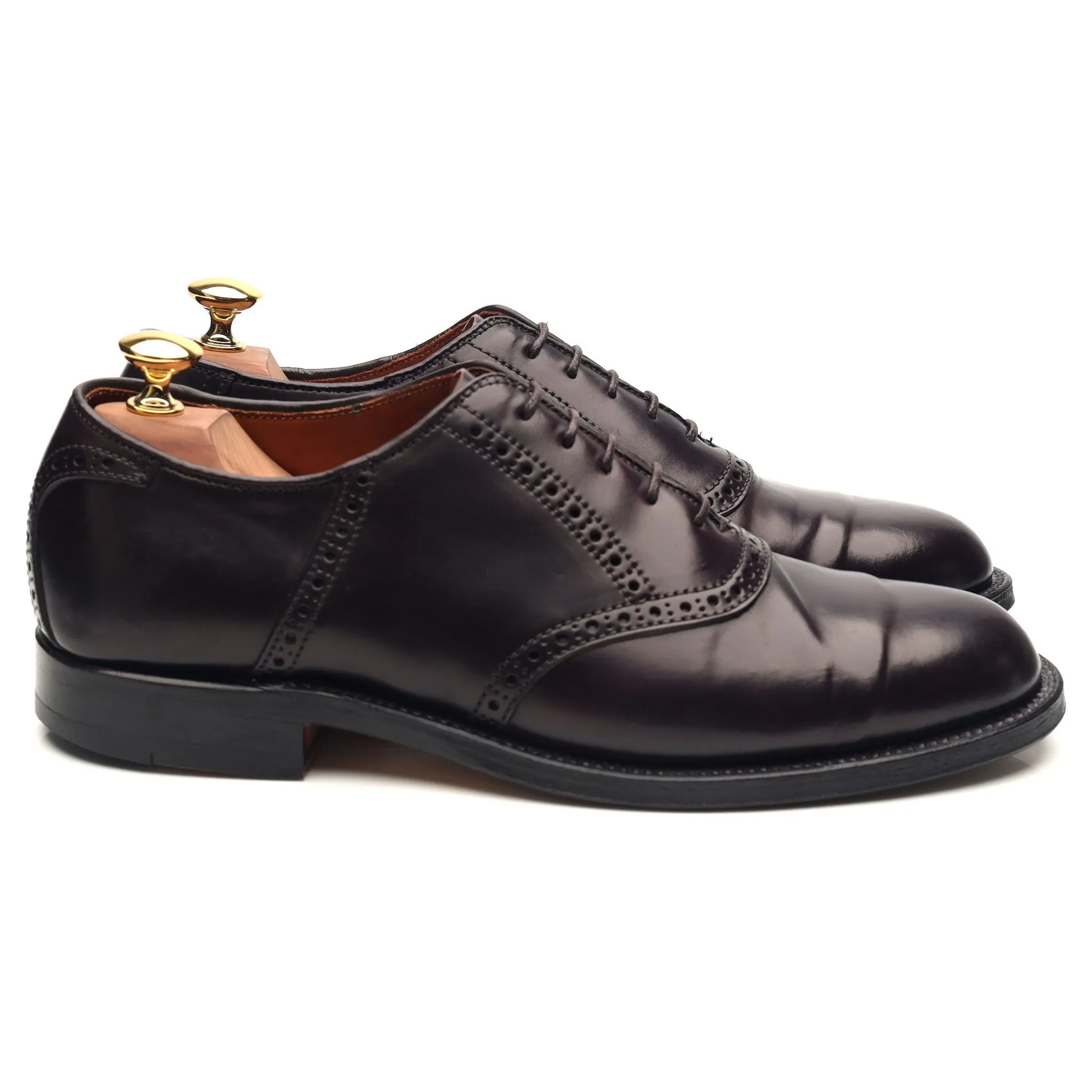 '994' Burgundy Cordovan Leather Saddle Oxford UK 6.5 US 7