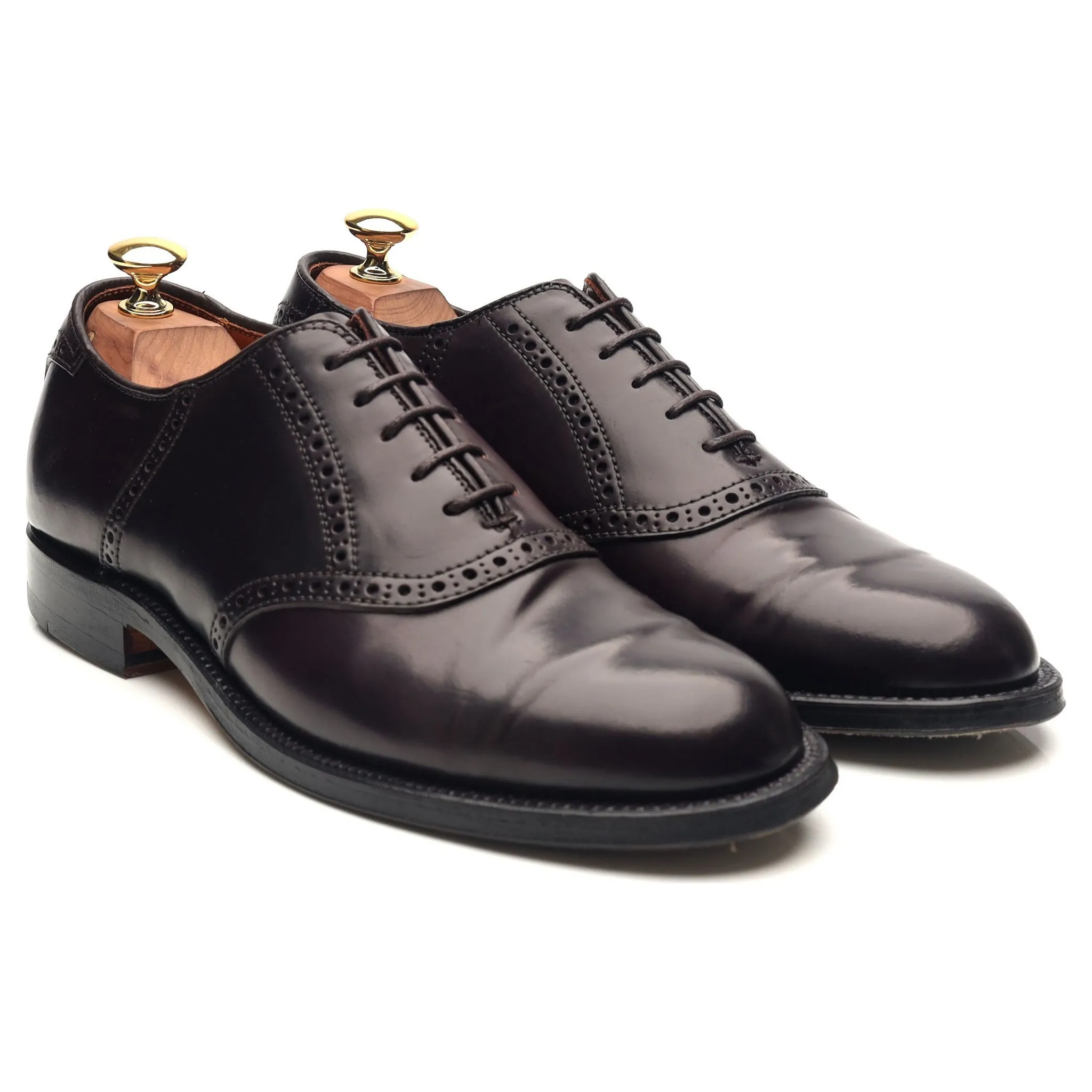 '994' Burgundy Cordovan Leather Saddle Oxford UK 6.5 US 7