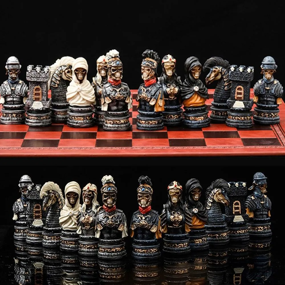 Chess Desktop Intelligence Game Movie Theme Toy Luxury Knight Hand-painted