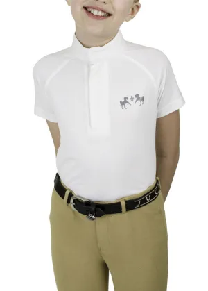 Equine Couture Children'S Magda Lace Equicool Short Sleeve Show Shirt
