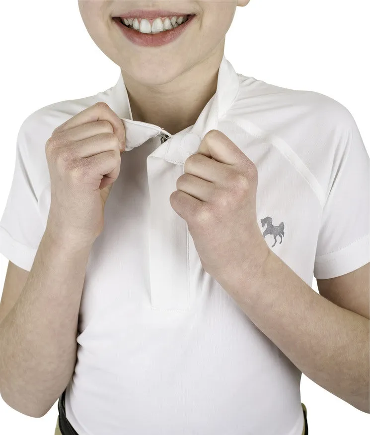 Equine Couture Children'S Magda Lace Equicool Short Sleeve Show Shirt