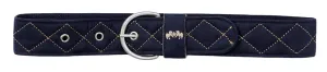 Equine Couture Diamond Quilted Suede Belt with Diagonal Line