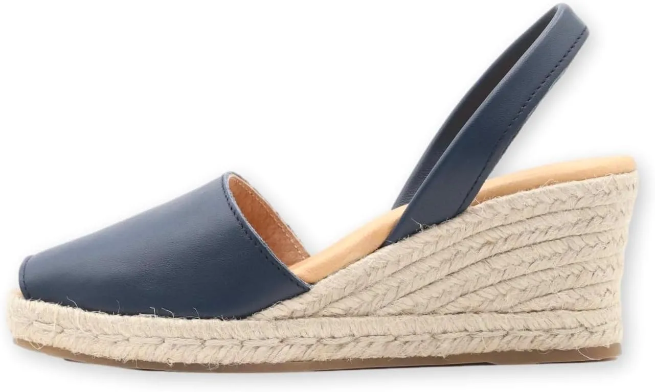 Espadrille Wedges for Women  Dressy Soft Leather Peep Toe Womens Wedge Sandals, Casual Summer Slip on Espadrilles