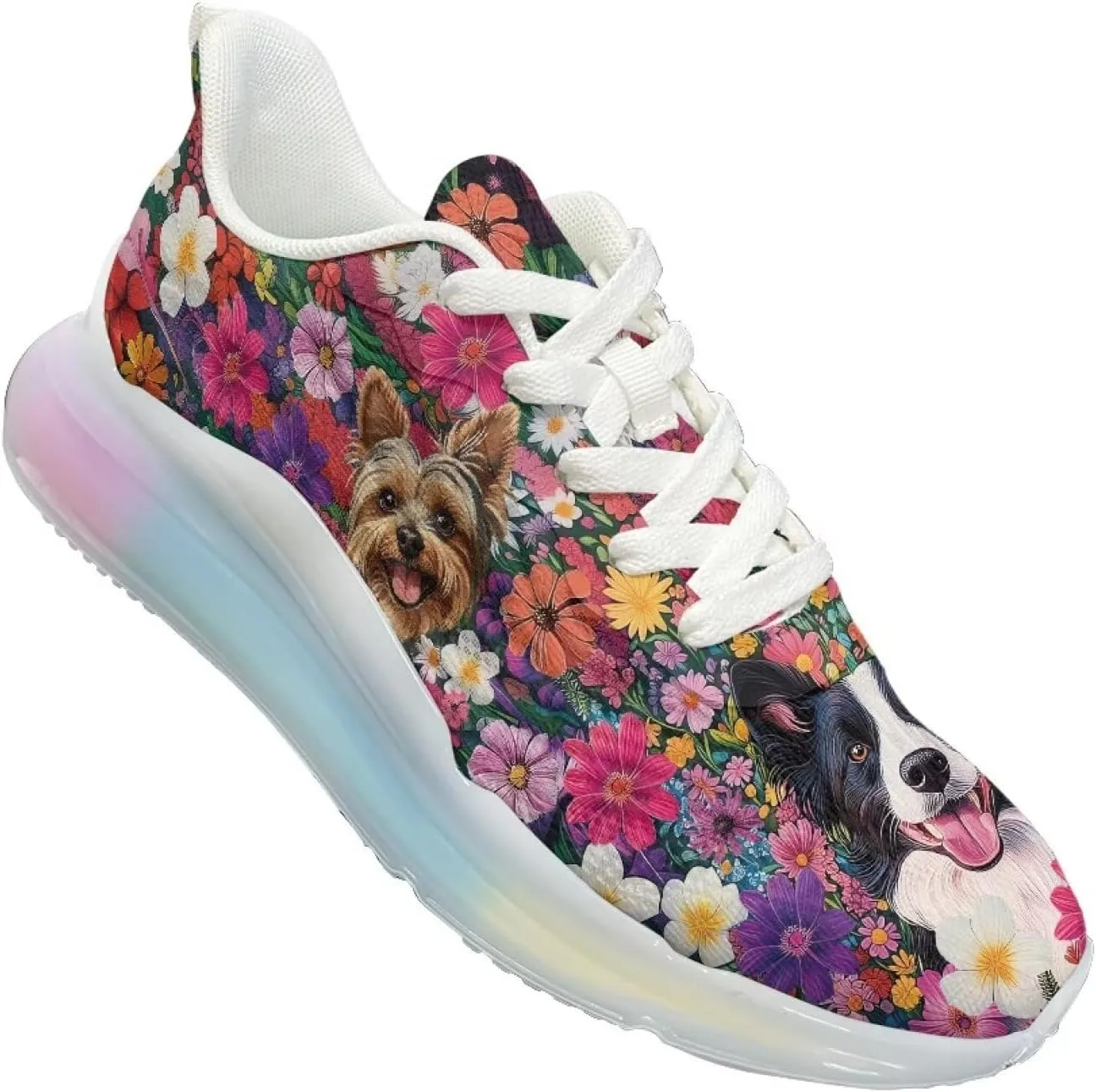 GOSTONG Womens Air Cushioning Running Shoes Breathable Mesh Training Shoes Non Slip Indoor Outdoor Athletic Sneakers US 6-11