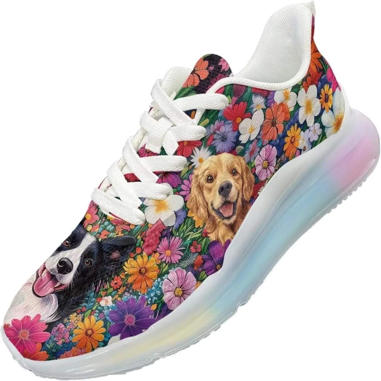 GOSTONG Womens Air Cushioning Running Shoes Breathable Mesh Training Shoes Non Slip Indoor Outdoor Athletic Sneakers US 6-11