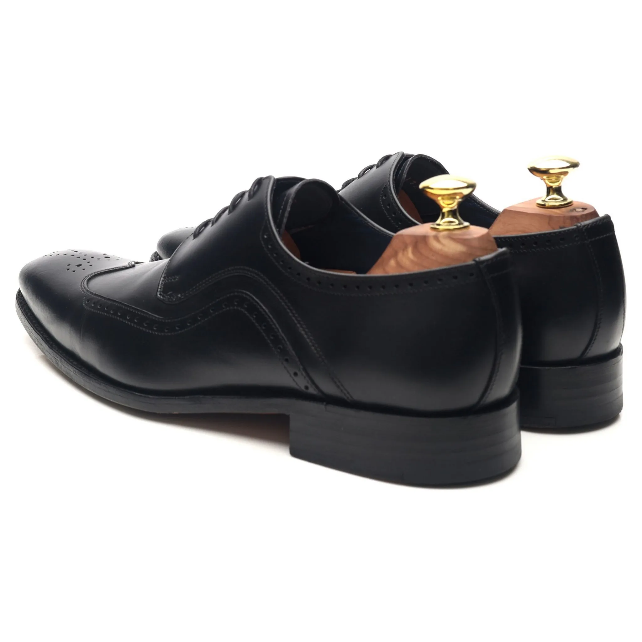 'Matt' Black Leather Derby UK 7 F