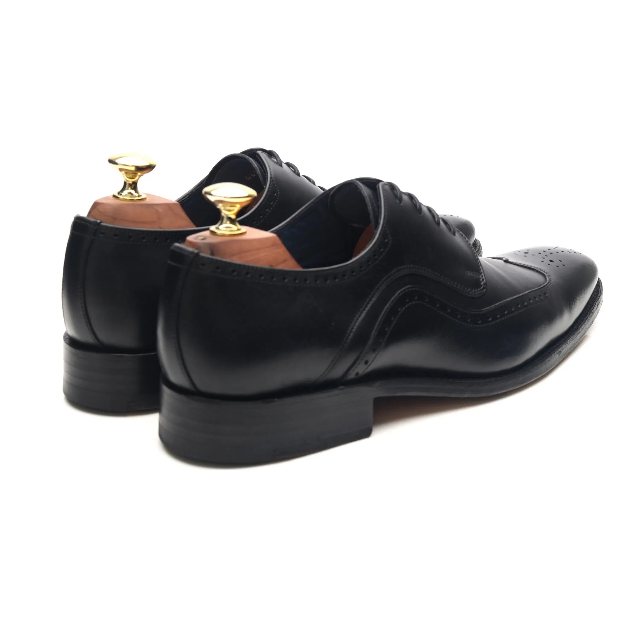 'Matt' Black Leather Derby UK 7 F