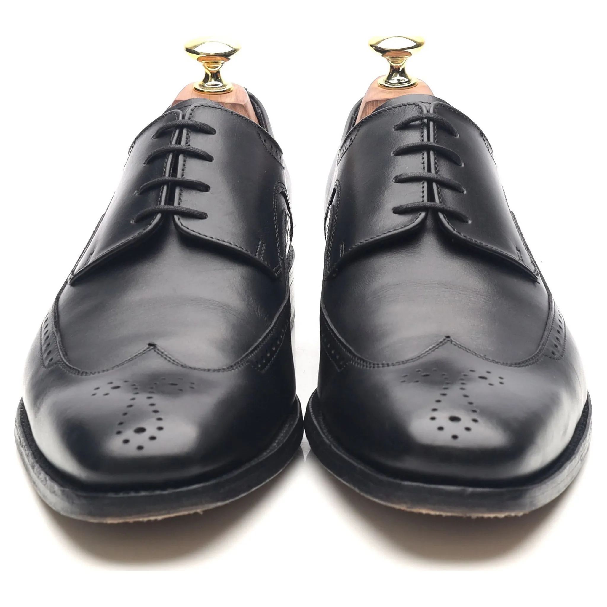 'Matt' Black Leather Derby UK 7 F