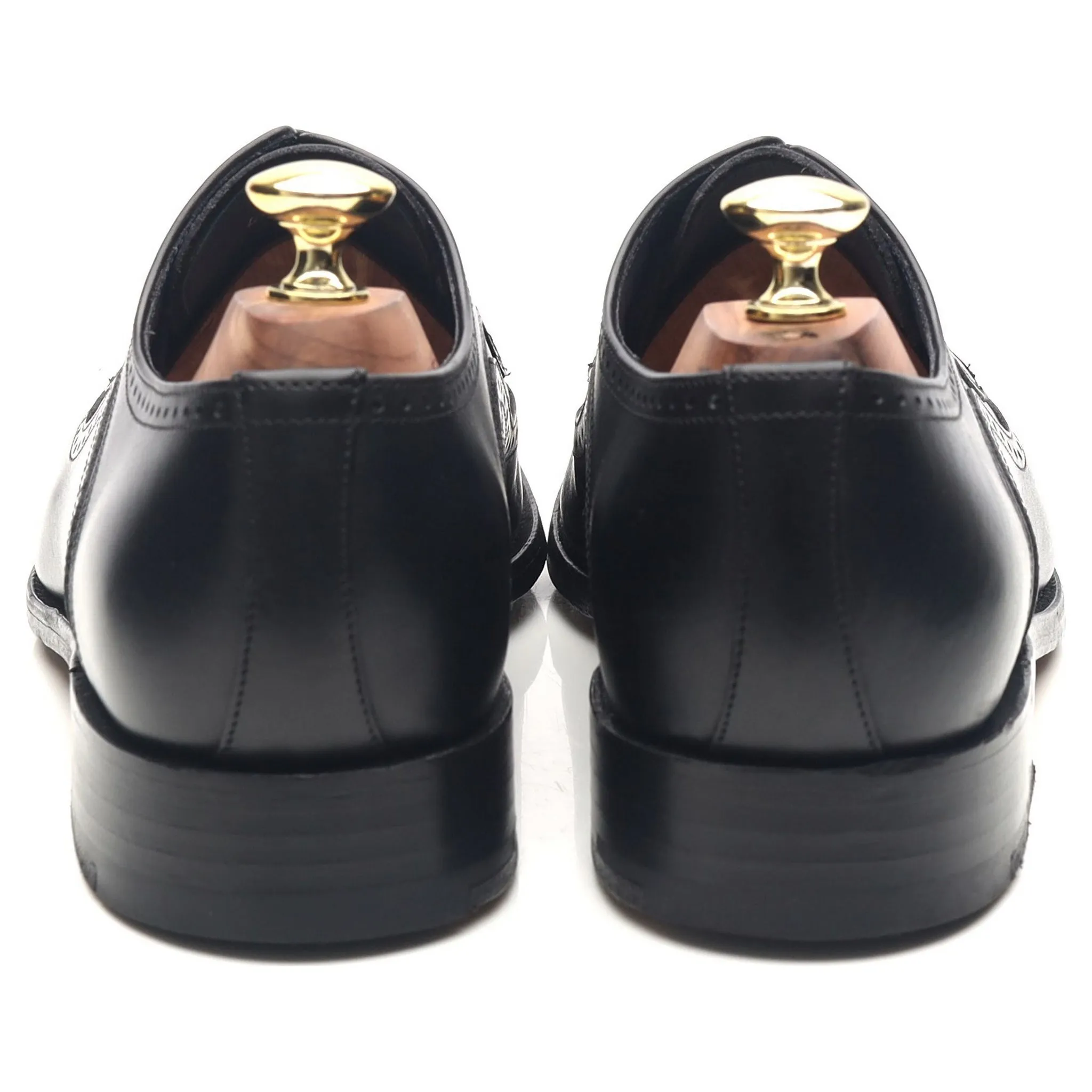 'Matt' Black Leather Derby UK 7 F
