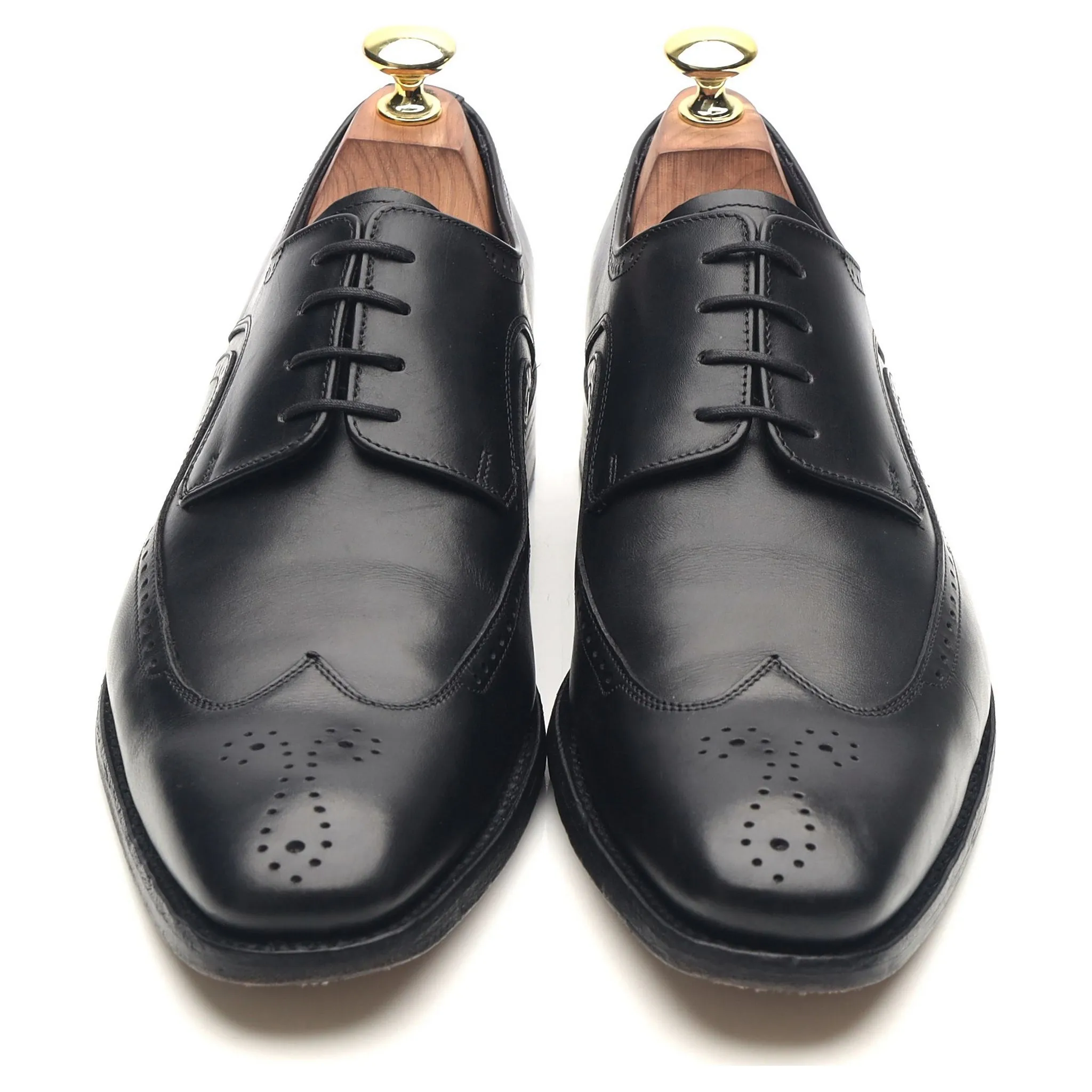 'Matt' Black Leather Derby UK 7 F