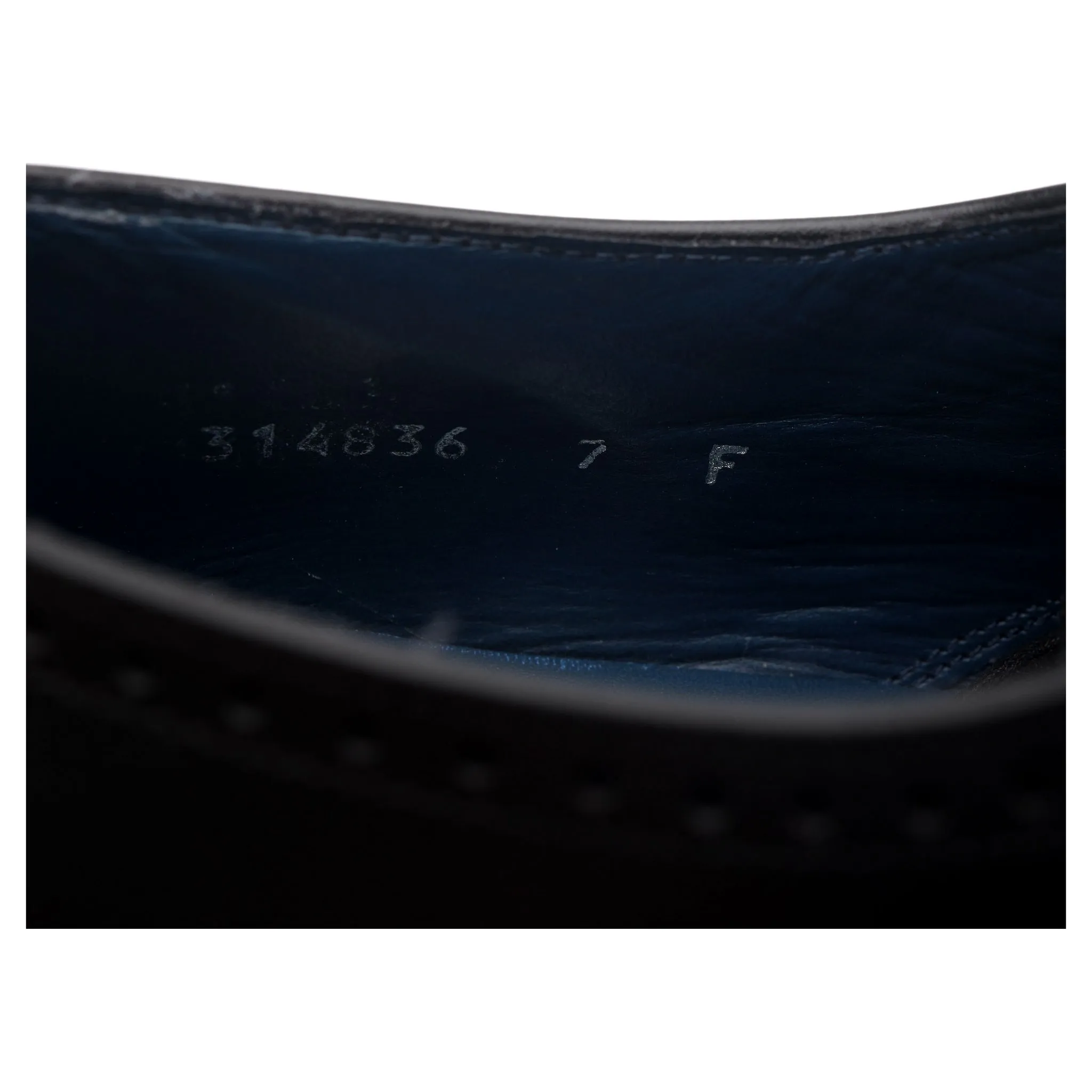 'Matt' Black Leather Derby UK 7 F