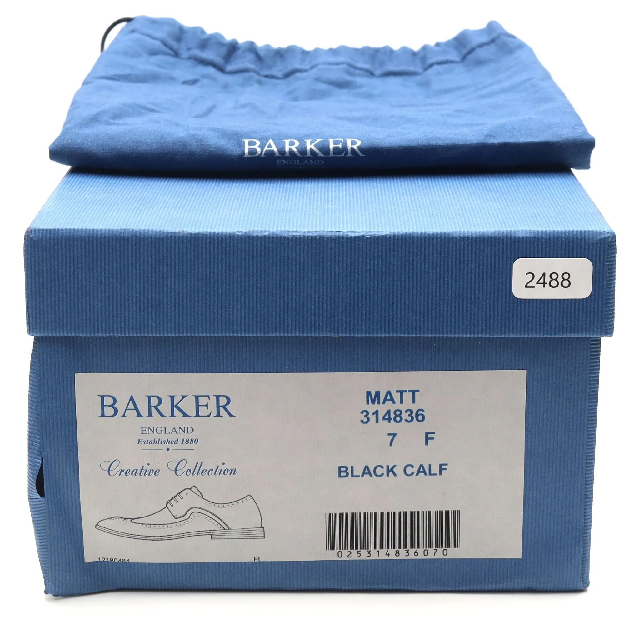 'Matt' Black Leather Derby UK 7 F