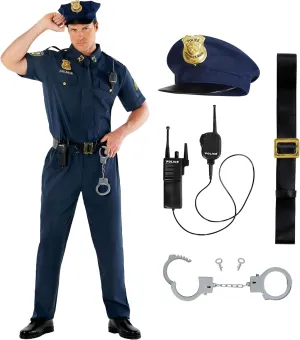 Morph Police Costume Mens Cop Costume Police Uniform Mens Cop Outfit Adult Halloween
