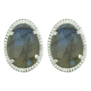 Organic Orb Earrings in Labradoite