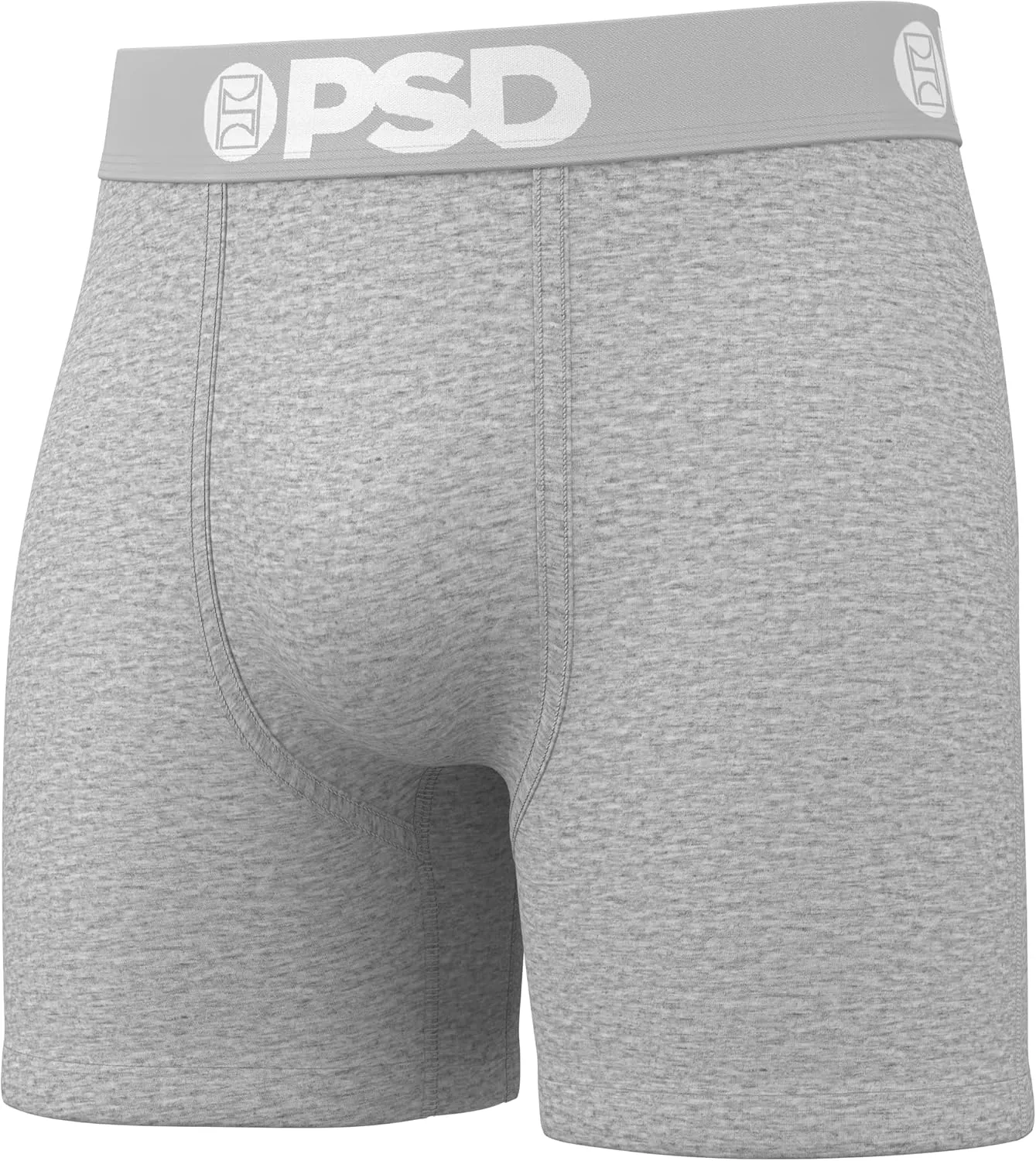 PSD Men's Mid Length Boxer Briefs - 5 Inch Inseam Breathable and Supportive Men's Underwear with Moisture-Wicking Fabric