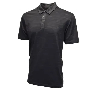 PUMA Men's Heather Stripe Cresting Polo Periscope Heather S